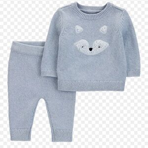 Carter Blue Baby Fox Pullover and Jogger Set! NWT 6m